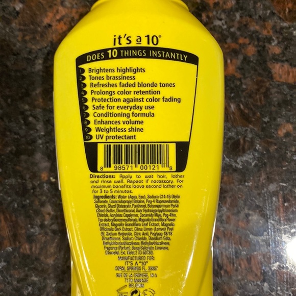 (1) New It’s a 10 Miracle Brightening Shampoo for Blondes - Picture 3 of 3
